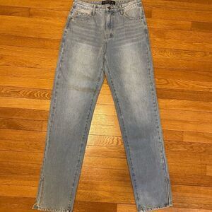 Lioness Straight Leg Split Hem Jeans Medium